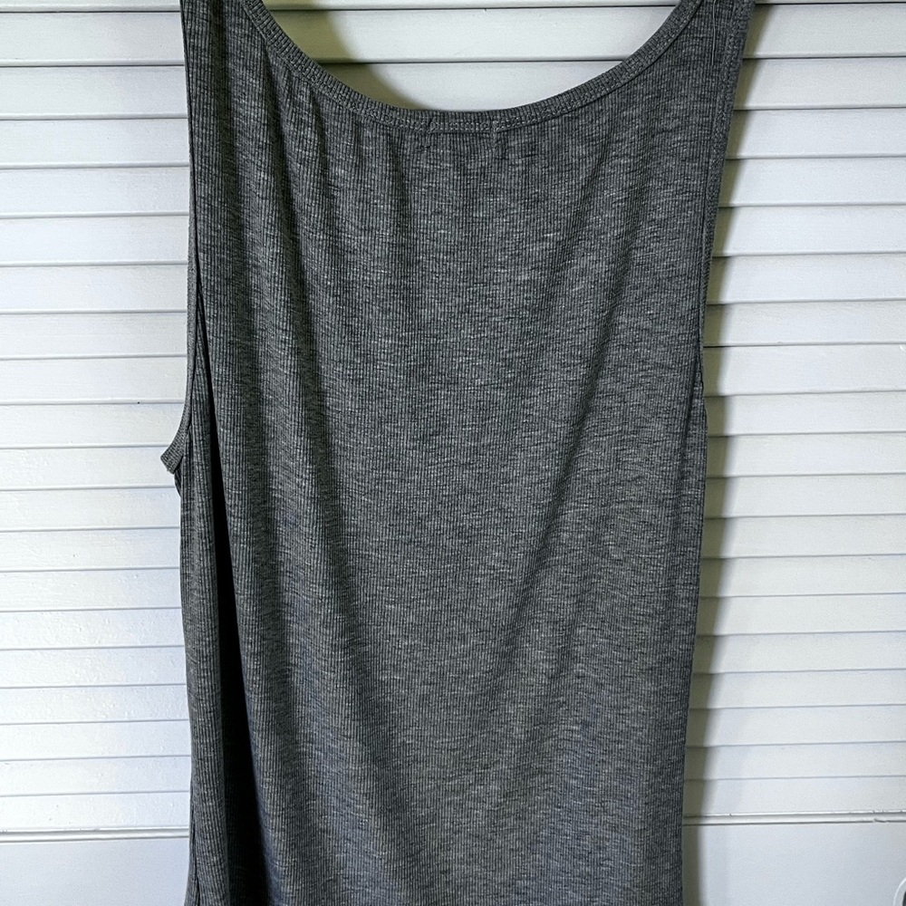 Justify Ribbed Crewneck Top - Heather Gray - Picture 4 of 4